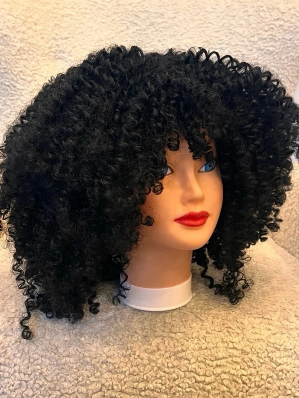 Black Curly Synthetic Afro Wig